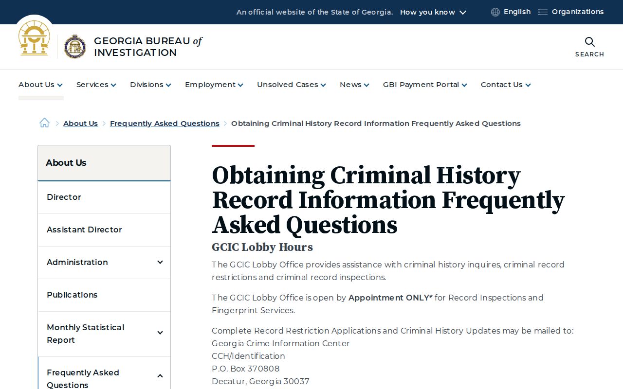 Dade County civil docket and Georgia Bureau of Investigation records-access reference