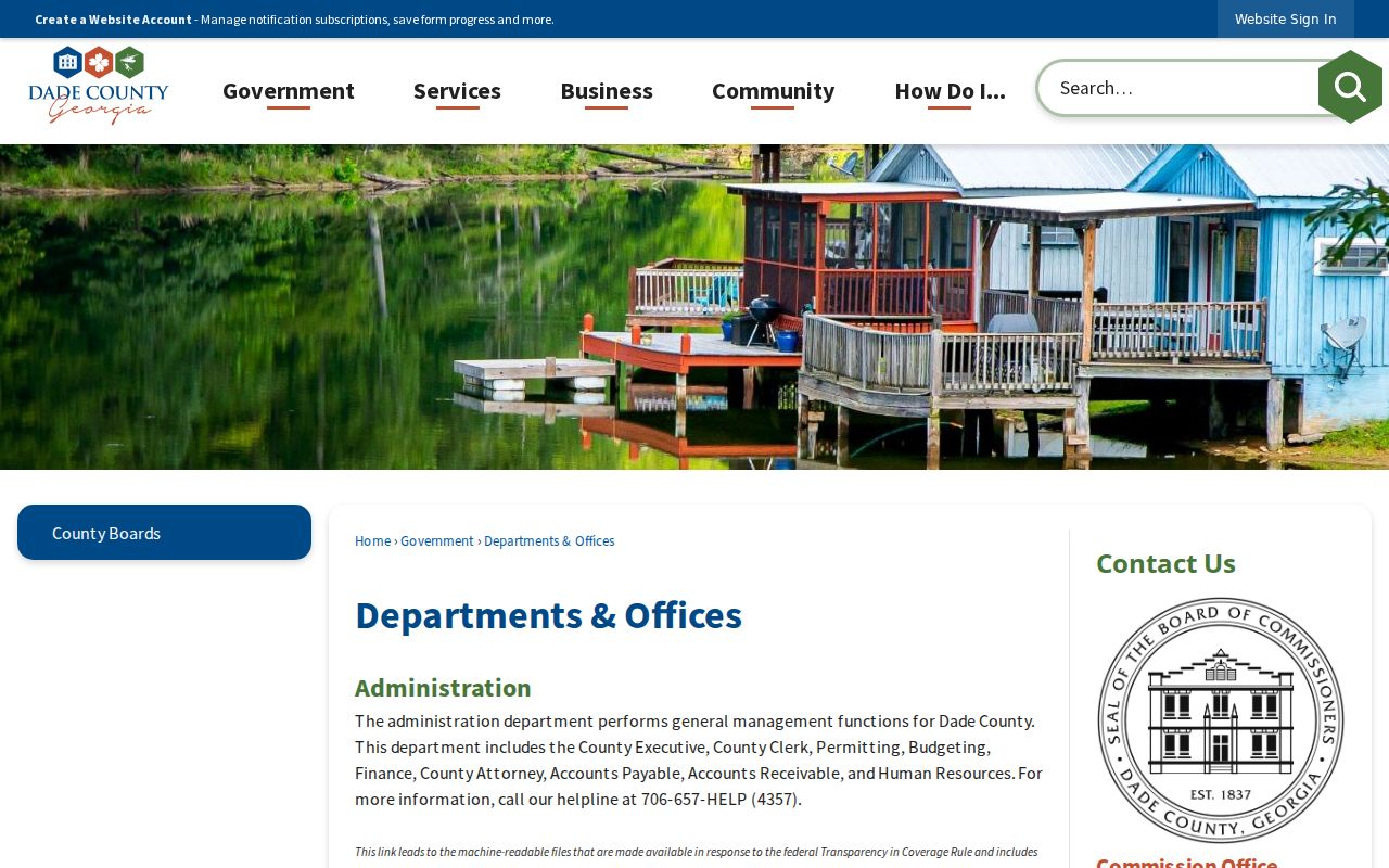 Dade County court docket departments and local court offices